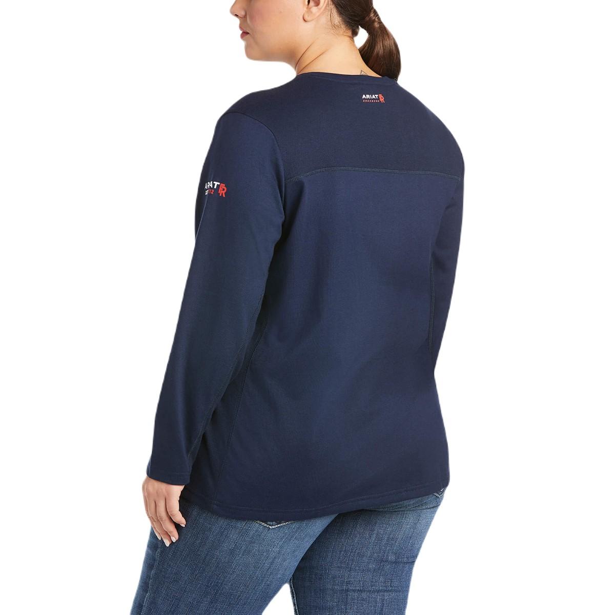 Ariat Women's FR AC Crew Top in Navy